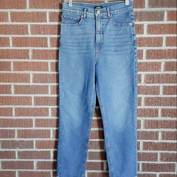 Express Mom Jean Super High Rise Stretch Denim Jeans Women's Size 6 - Picture 1 of 8